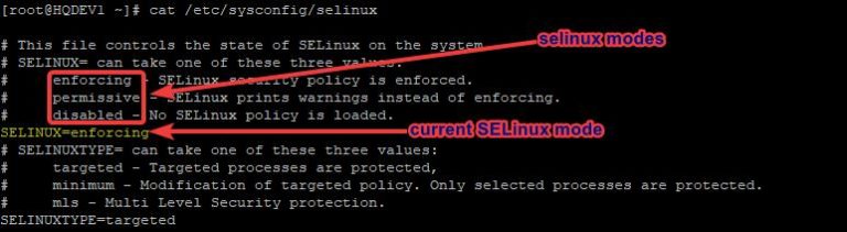 Отключить selinux debian 10