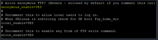 configure FTP service in Linux