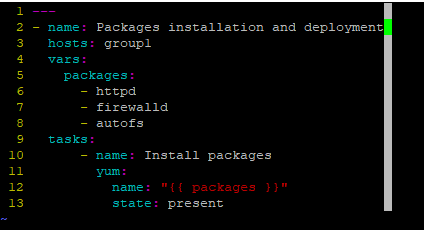 variable assignment ansible