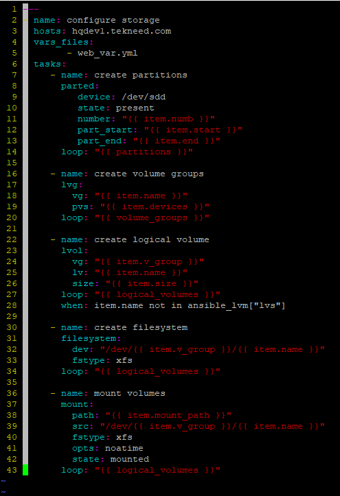 Ansible lvol module