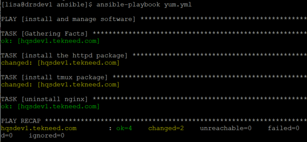 ansible yum module