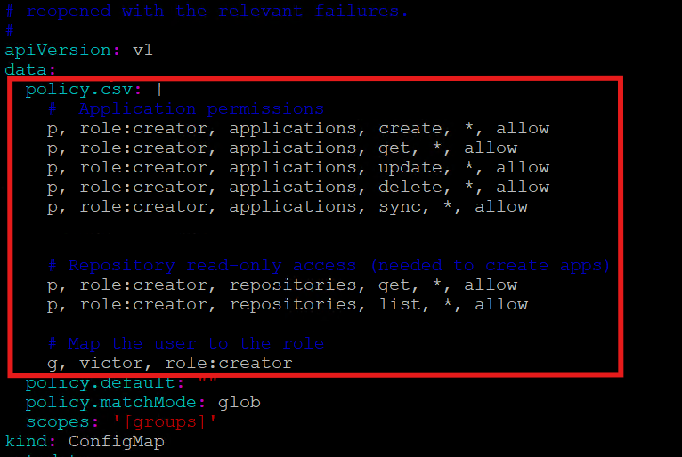 create a local user on Argo CD